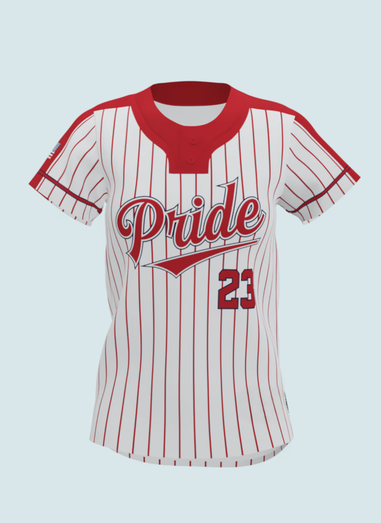 2-Button Short Sleeve Softball Jersey