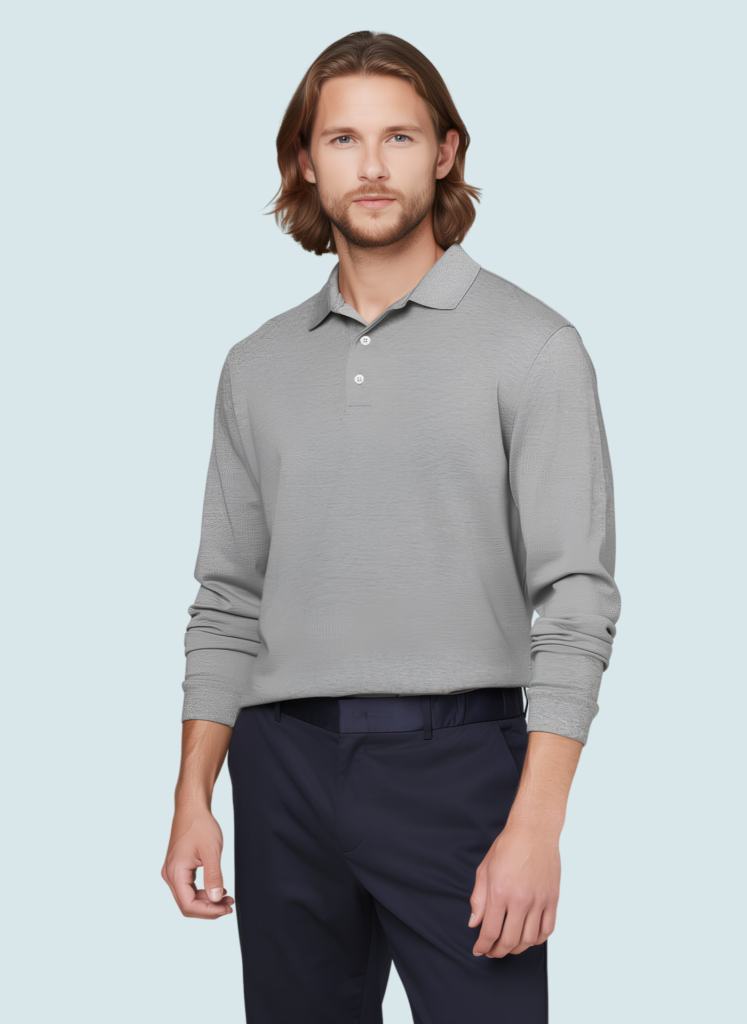 Long-Sleeved Polo Shirt