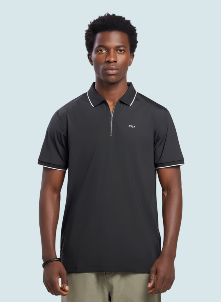 Zipper Polo Shirt