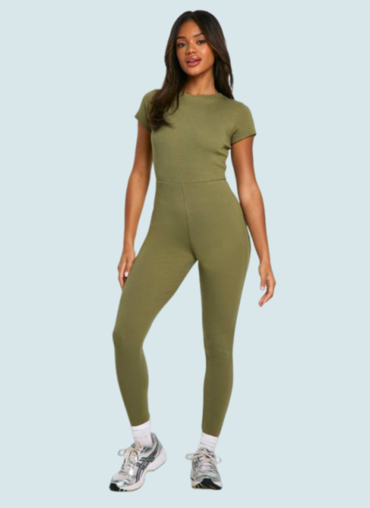 Cap Sleeve Rib Unitard