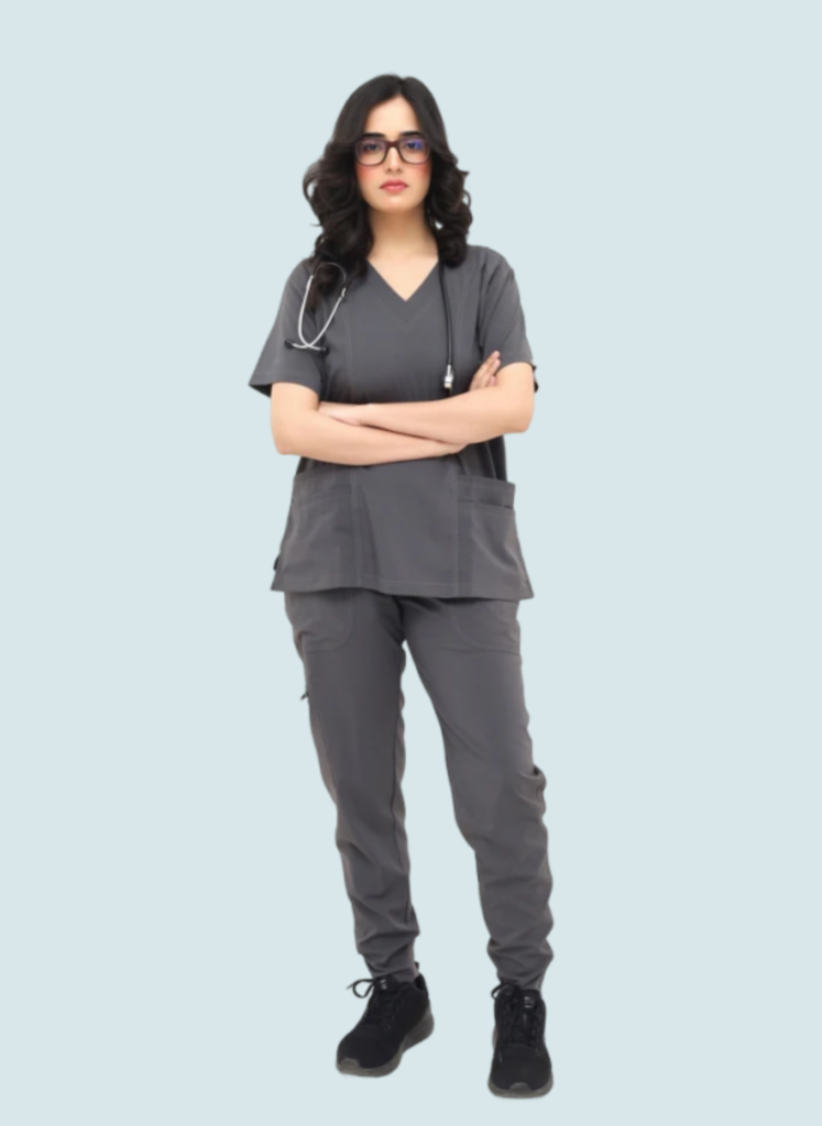 Women’s 4-Pocket V-Neck Scrub Set